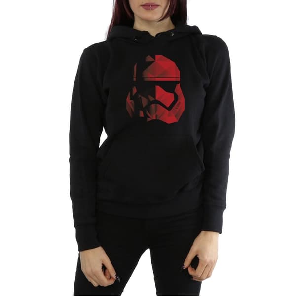 Star Wars Womens/Ladies The Last Jedi Stormtrooper Red Cubist Helmet Hoodie