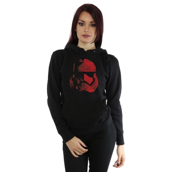 Star Wars Womens/Ladies The Last Jedi Stormtrooper Red Cubist Helmet Hoodie
