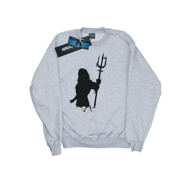DC Comics Womens/Ladies Aquaman Mono Silhouette Sweatshirt