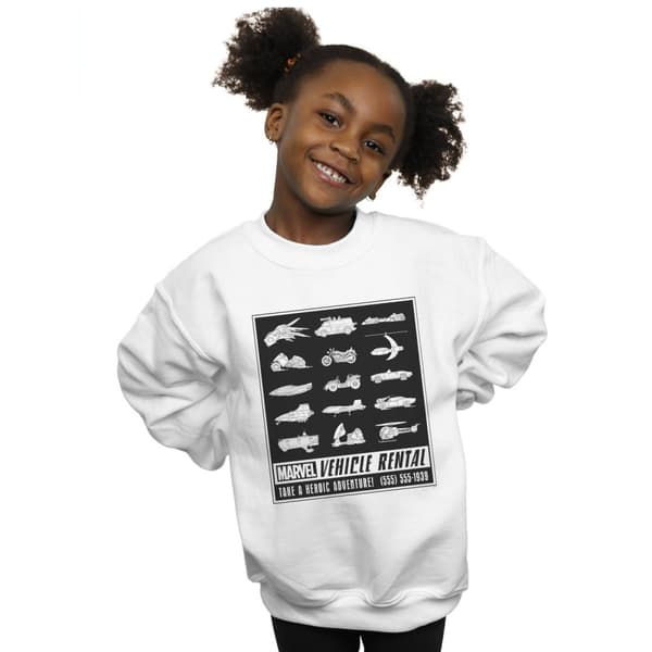 Marvel Girls Vehicle Rentals Mono Sweatshirt