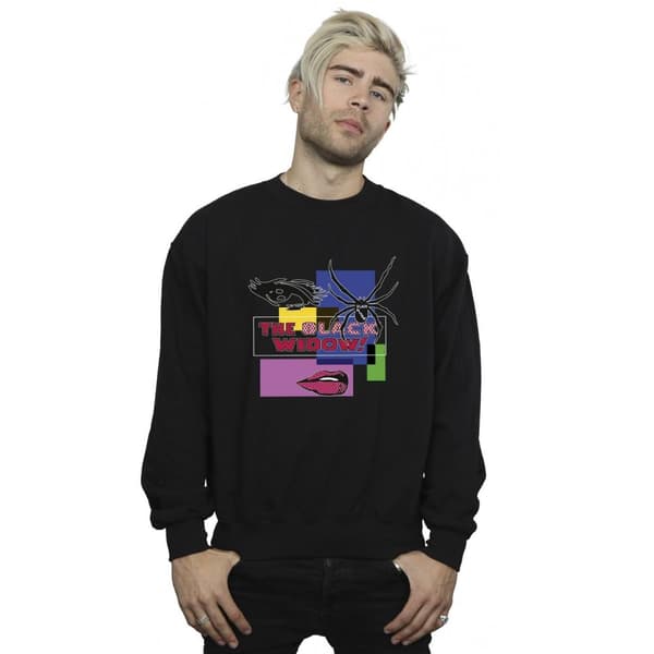 Marvel Mens Black Widow Pop Art Sweatshirt