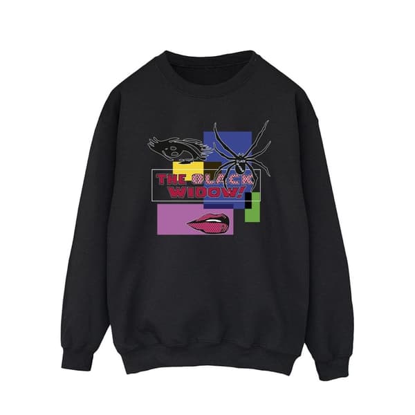 Marvel Mens Black Widow Pop Art Sweatshirt