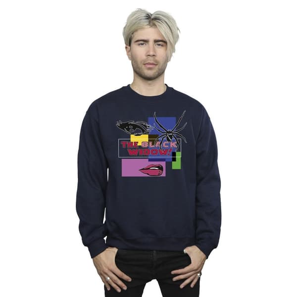 Marvel Mens Black Widow Pop Art Sweatshirt