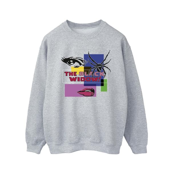 Marvel Mens Black Widow Pop Art Sweatshirt