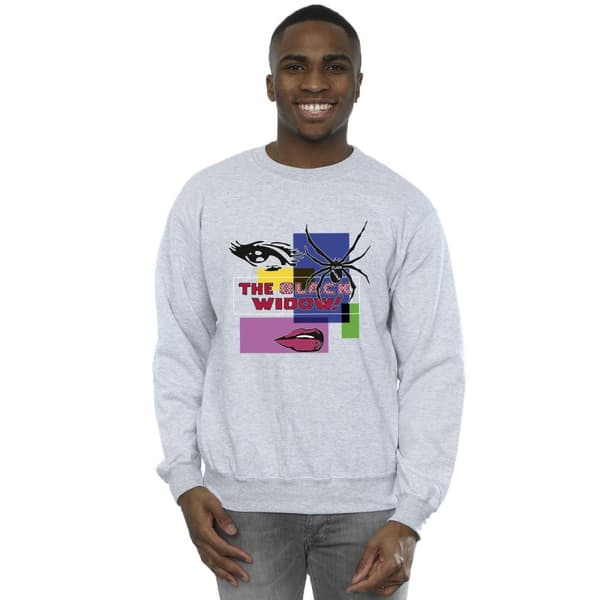 Marvel Mens Black Widow Pop Art Sweatshirt