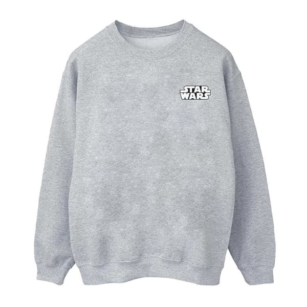 Star Wars Sweatshirt med logobadge för damer/kvinnor Heather Grey S