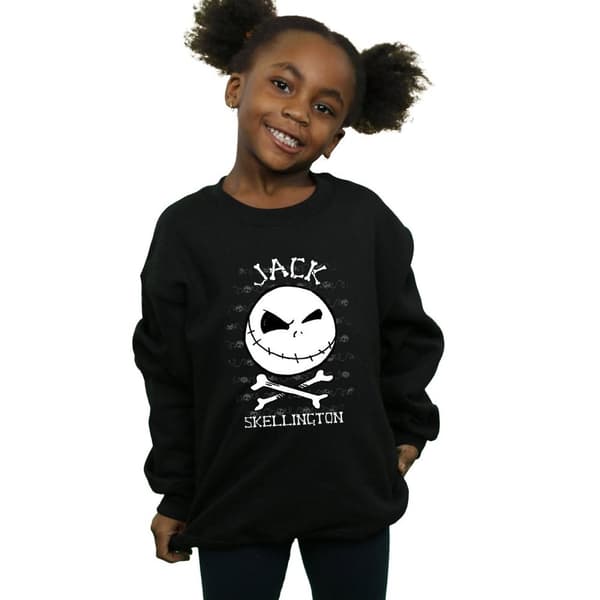 Disney Nightmare Before Christmas Jack Face-tröja för flickor