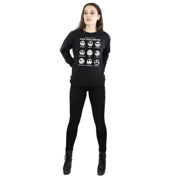 Disney Womens/Ladies Nightmare Before Christmas The Many Faces Of Jack Sweatshirt