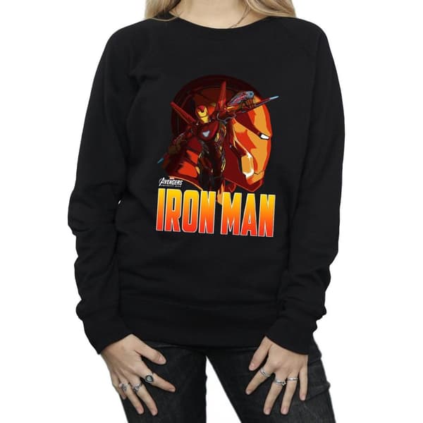 Marvel Womens/Ladies Avengers Infinity War Iron Man Character Sweatshirt