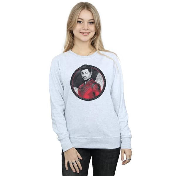 Marvel Dam/Tjej Shang-Chi And The Legend Of The Ten Rings Röd Ring Sweatshirt