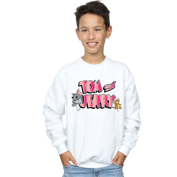 Tom And Jerry Boys Gradient Logo Sweatshirt