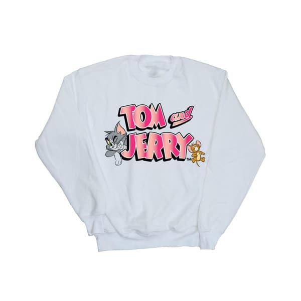Tom And Jerry Boys Gradient Logo Sweatshirt White 12-13 Years
