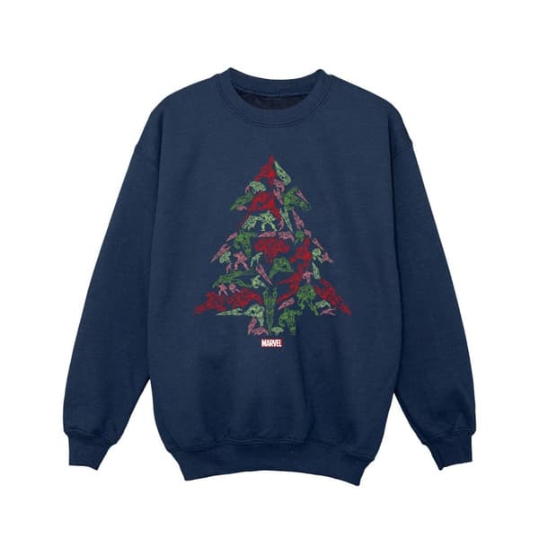 Marvel Girls Avengers Christmas Tree Sweatshirt