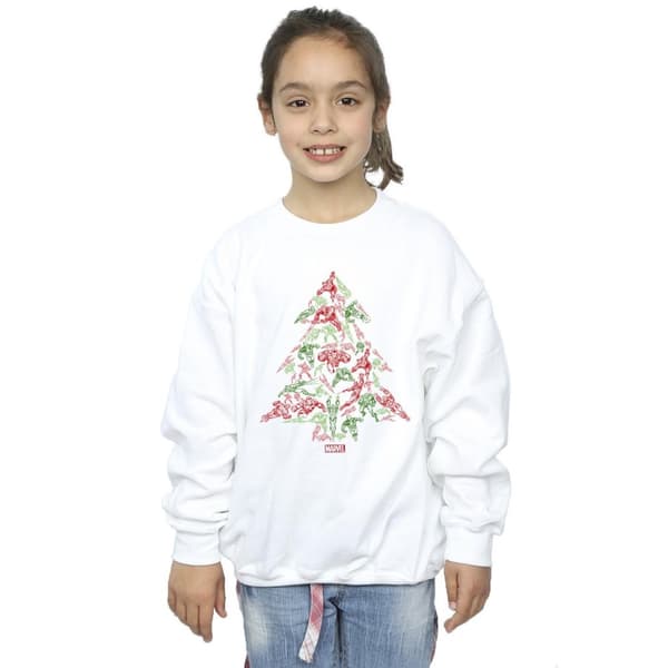 Marvel Girls Avengers Christmas Tree Sweatshirt