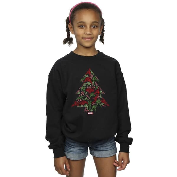 Marvel Girls Avengers Christmas Tree Sweatshirt