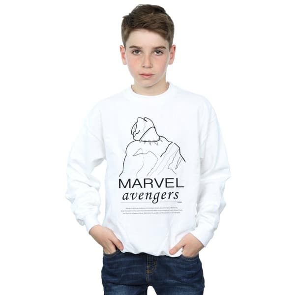 Marvel Boys Black Panther Single Line Sweatshirt