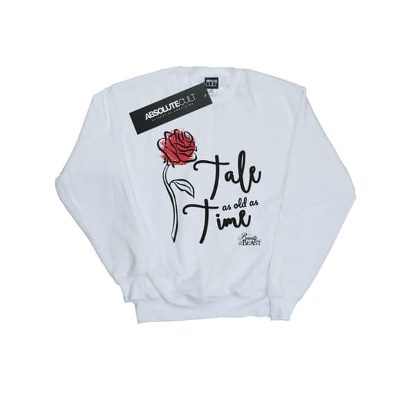 Disney Pojkar Tale As Old As Time Rose Sweatshirt White 9-11 Years