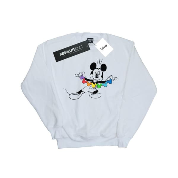 Disney Mens Musse Pigg Rainbow Chain Sweatshirt