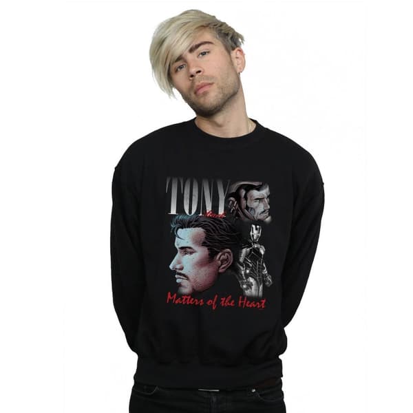 Marvel Mens Tony Stark Homage Sweatshirt