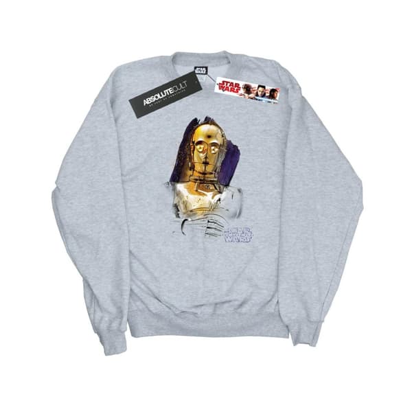 Star Wars Womens/Ladies The Last Jedi C-3PO Brushed Sweatshirt