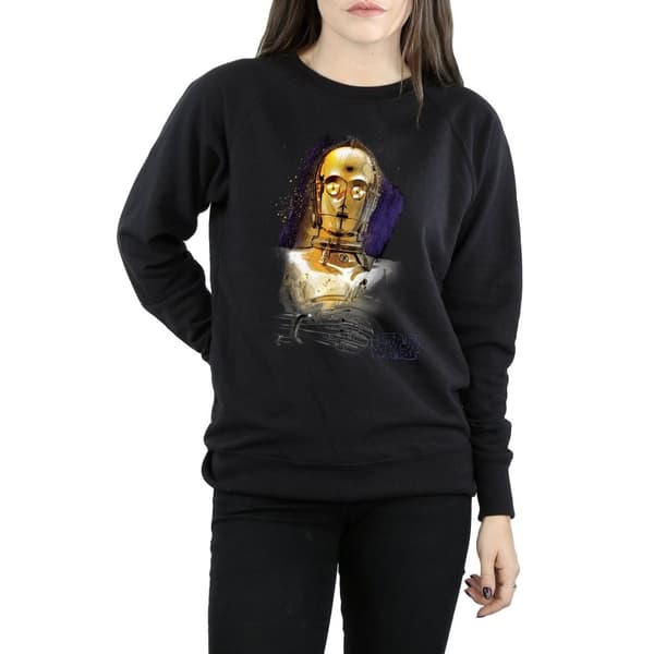 Star Wars Womens/Ladies The Last Jedi C-3PO Brushed Sweatshirt