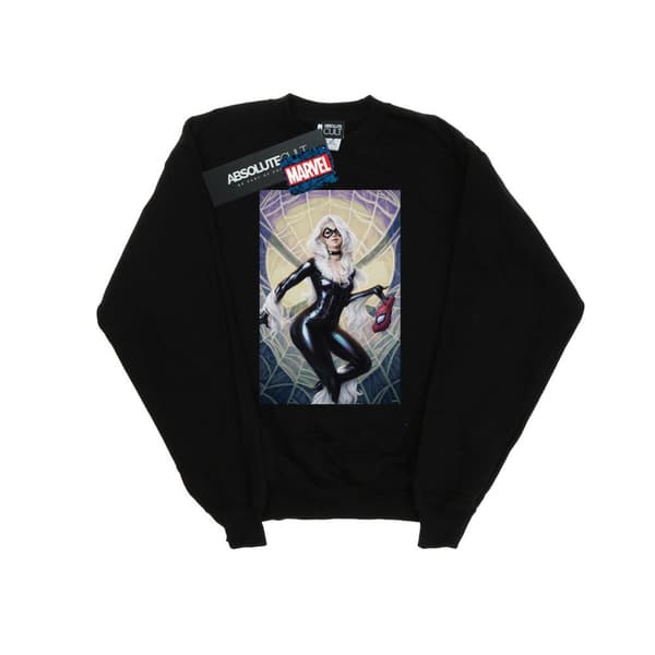 Marvel Girls Black Cat Artwork Sweatshirt