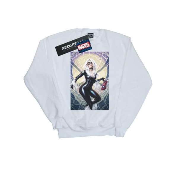 Marvel Girls Black Cat Artwork Sweatshirt