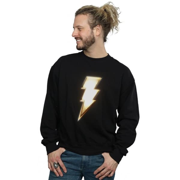 DC Comics Sweatshirt med Shazam Bolt-logga för herrar