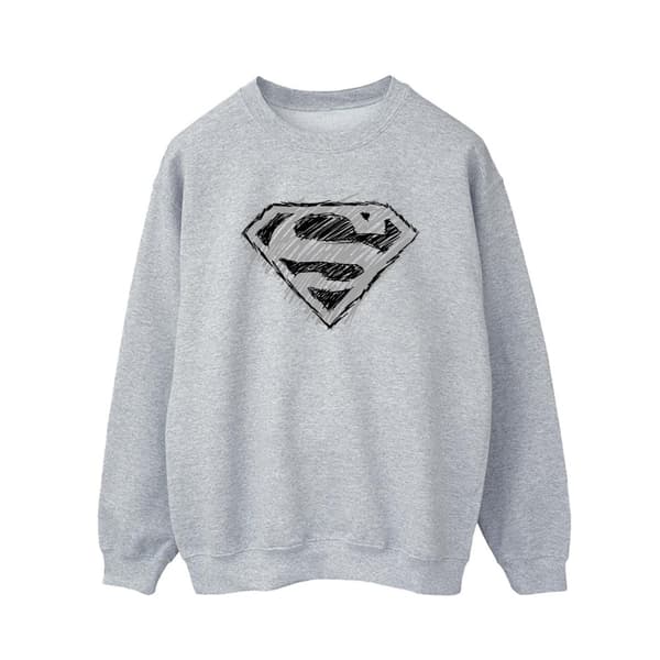 DC Comics Mens Superman Logo Sketch Sweatshirt