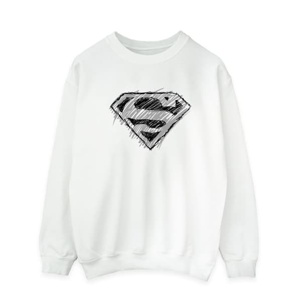 DC Comics Mens Superman Logo Sketch Sweatshirt
