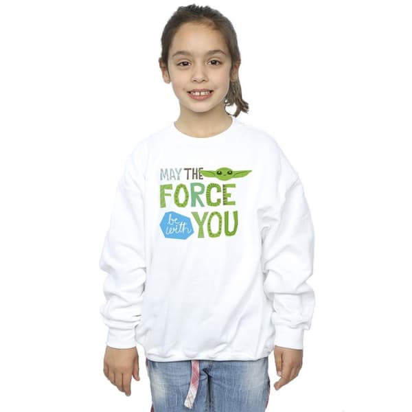 Star Wars Girls The Mandalorian May The Force Be With You Sweatshirt