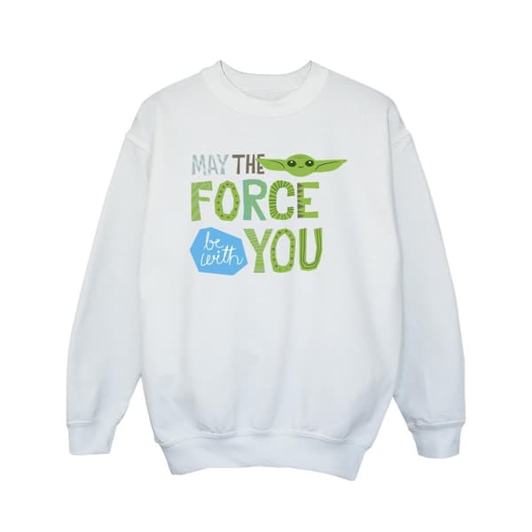 Star Wars Girls The Mandalorian May The Force Be With You Sweatshirt