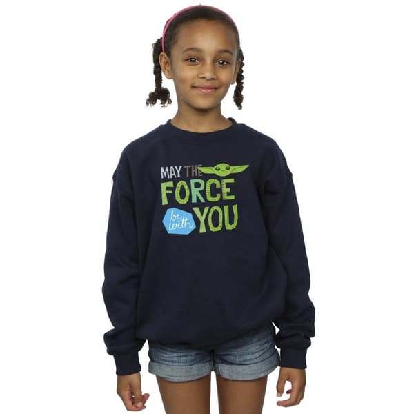 Star Wars Girls The Mandalorian May The Force Be With You Sweatshirt