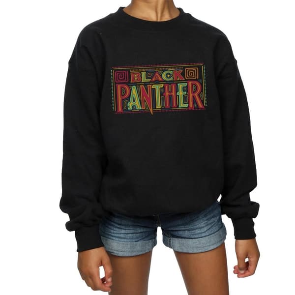 Marvel Black Panther Tribal Logo Sweatshirt för flickor