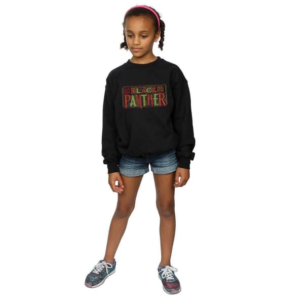 Marvel Black Panther Tribal Logo Sweatshirt för flickor