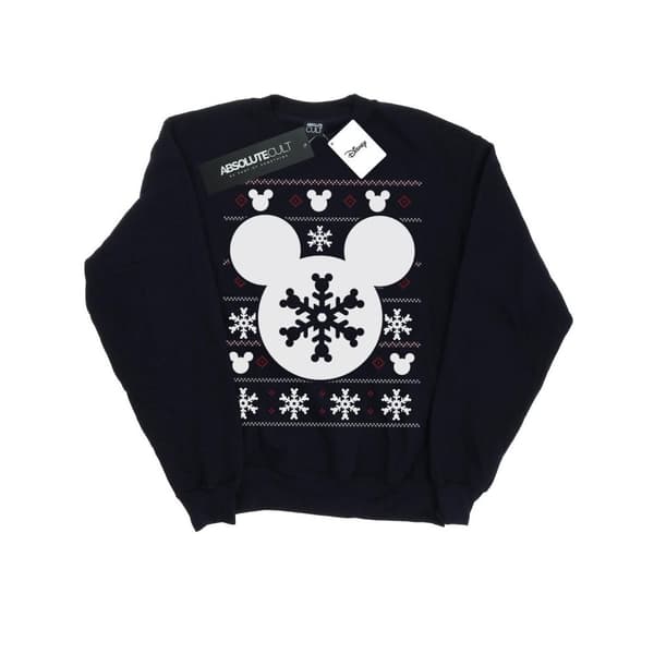 Disney Mens Mickey Mouse Christmas Silhouette Sweatshirt