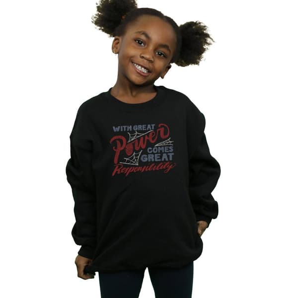 Marvel Girls Spider-Man Great Responsibility Sweatshirt