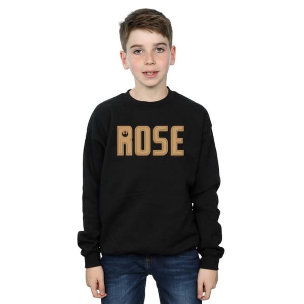Star Wars Boys The Rise Of Skywalker Rose Text Logo Sweatshirt