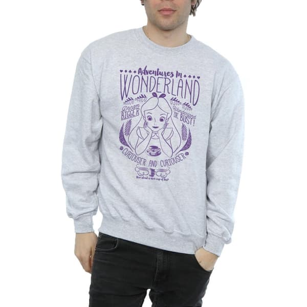Disney Mens Alice In Wonderland Adventures Sweatshirt