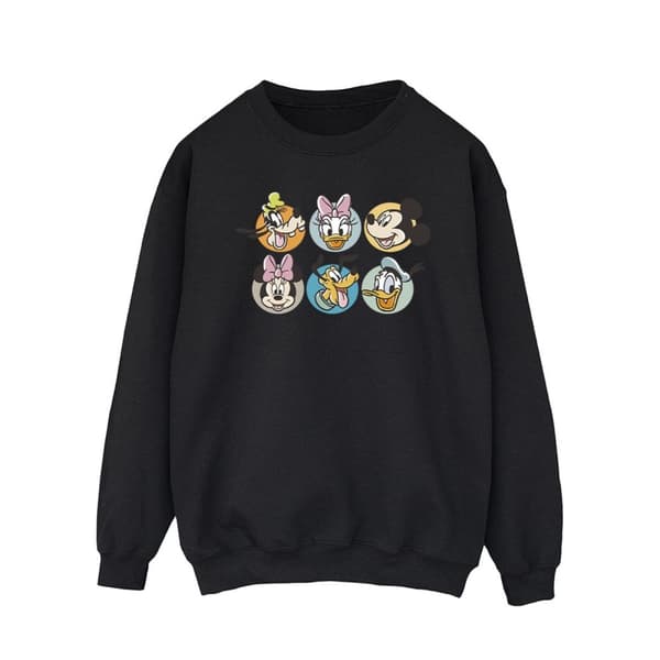Disney Mens Mickey Mouse And Friends Faces Sweatshirt