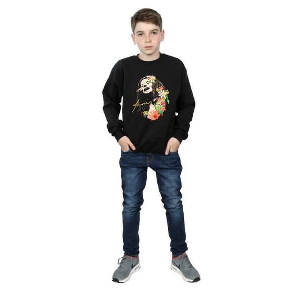 Janis Joplin Boys Floral Pattern Sweatshirt