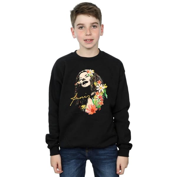 Janis Joplin Boys Floral Pattern Sweatshirt