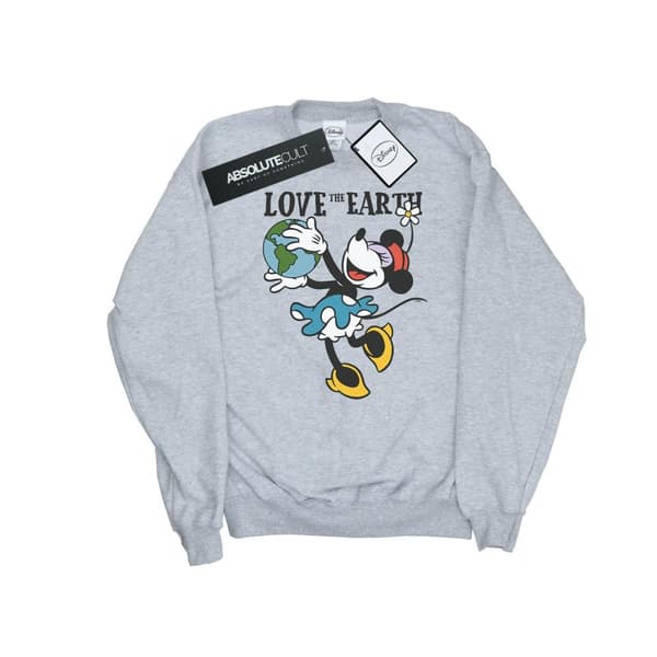 Disney Mens Mickey Mouse Love The Earth Sweatshirt