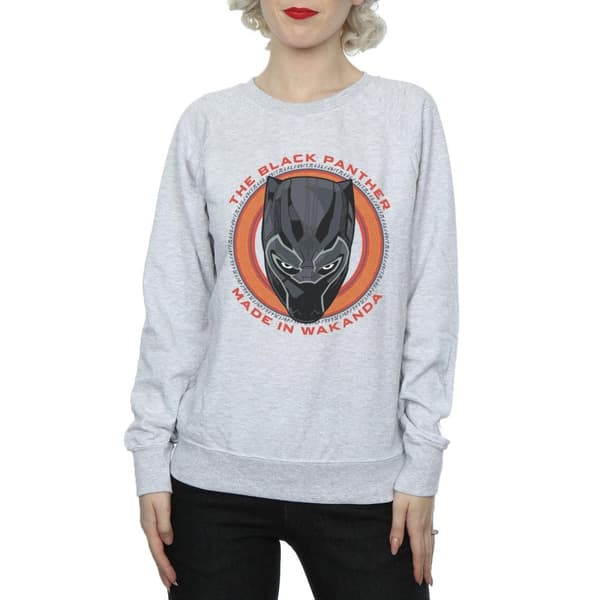 Marvel Dam/Tjej Black Panther Made in Wakanda Röd Sweatshirt