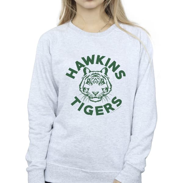 Netflix Stranger Things Hawkins Tigers - Sweatshirt för kvinnor/damer