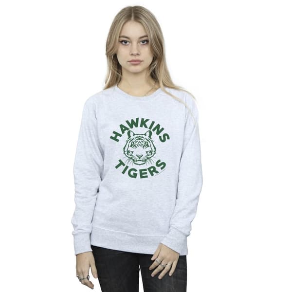 Netflix Stranger Things Hawkins Tigers - Sweatshirt för kvinnor/damer
