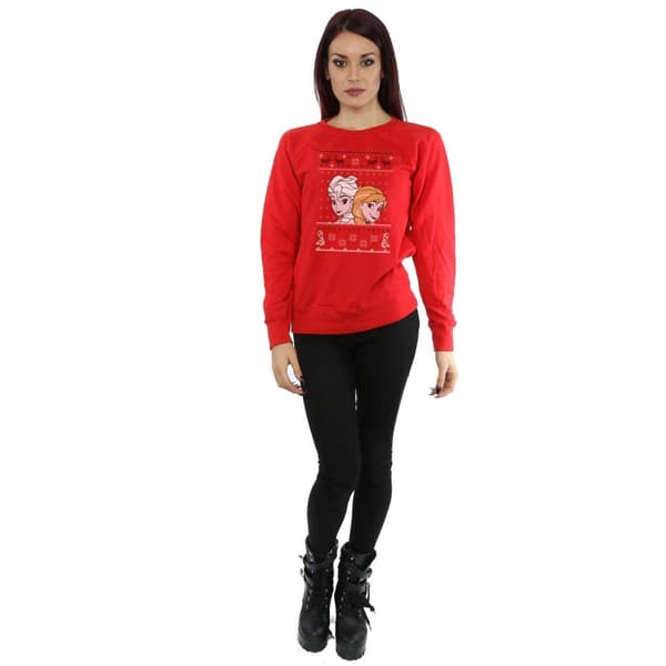 Disney Dam/Tjej Frozen Christmas Anna And Elsa Sweatshirt