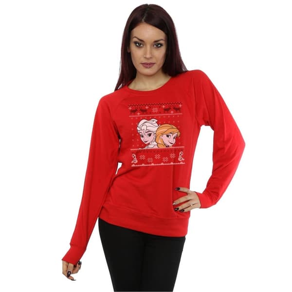 Disney Dam/Tjej Frozen Christmas Anna And Elsa Sweatshirt