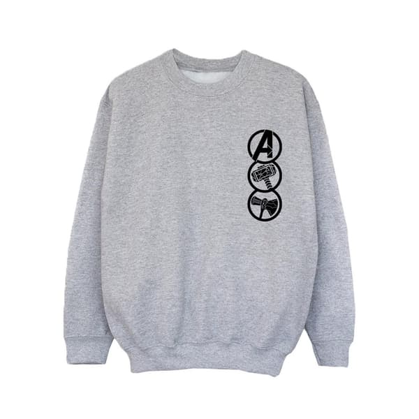 Marvel Girls Thor Love And Thunder Icons Sweatshirt Sports Grey 3-4 Years