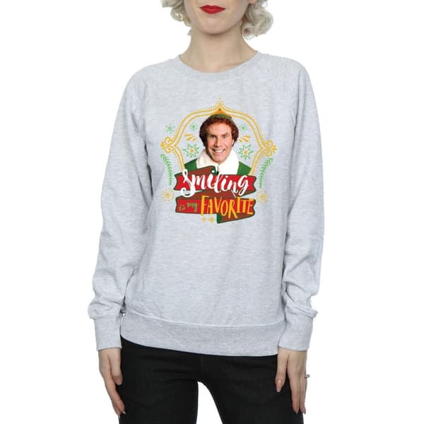 Elf Womens/Ladies Buddy Smiling Sweatshirt